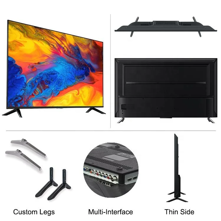 OEM Factory Price 24 32 40 43 50 55 65 Inch Smart TV LED Televisions 2K FHD Android TV